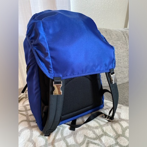 Nylon Drawstring Prada Backpack Dark Blue - Picture 3 of 7